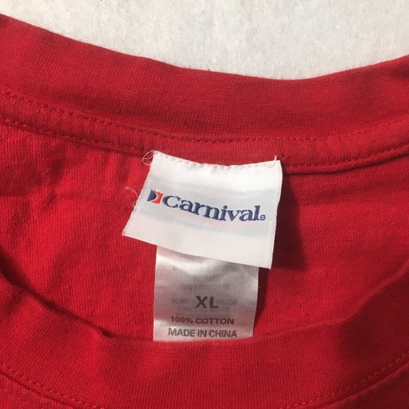 Jamaica red XL T-Shirt Short Sleeve drums graphic natives palms beach - Picture 2 of 6